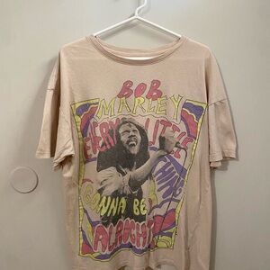 Zion Rootswear Bob Marley Beige Graphic Tee